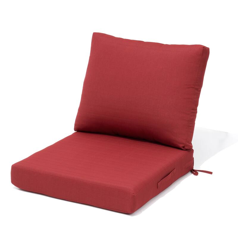 24''x24'' Outdoor Patio Seat Cushion Set with Removable Cover - 1PC - CHILI