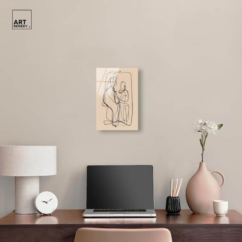 Embrace of Lines II Acrylic by Art Remedy, Ready to Hang