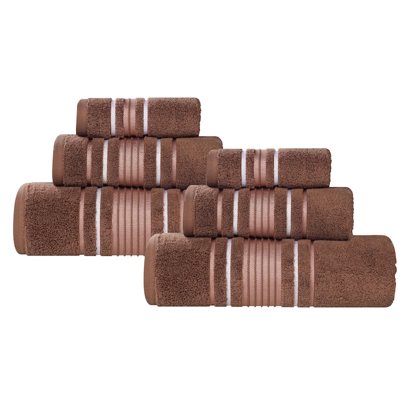 Superior Sadie Zero Twist Cotton 6 Piece Solid Towel Set