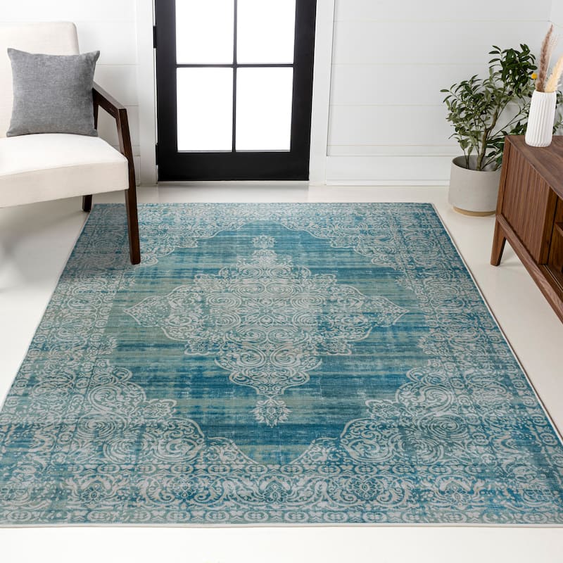 JONATHAN Y Asa Bohemian Medallion Machine Washable Area Rug