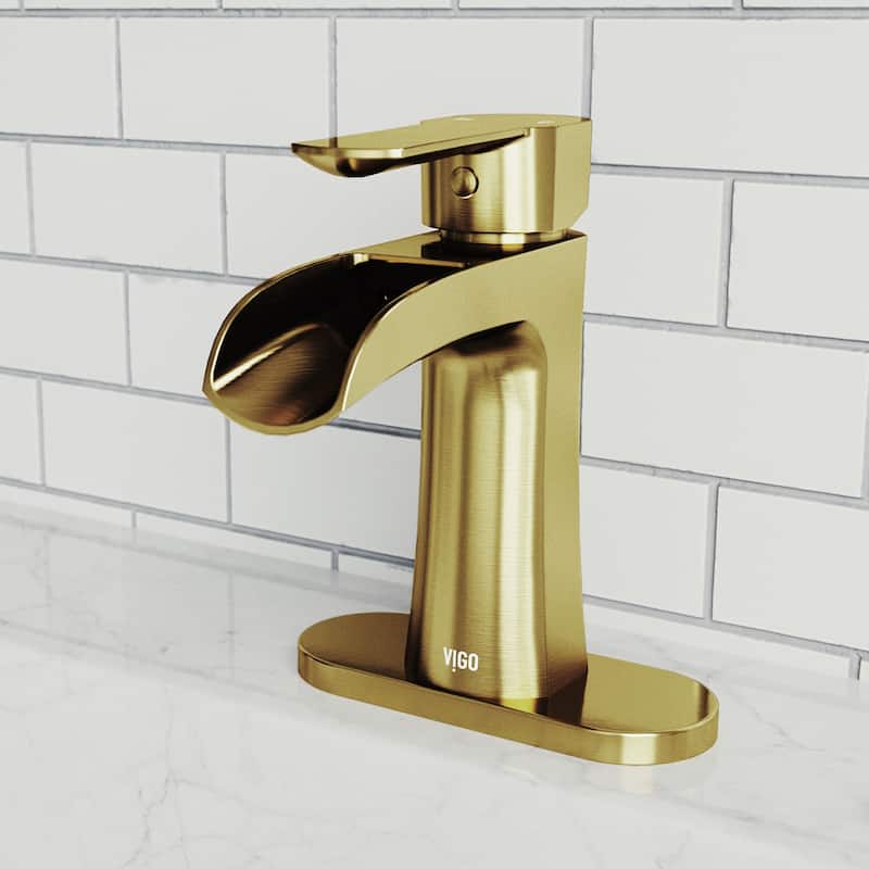 VIGO Paloma 7" H Single Handle Single Hole Bathroom Faucet Set