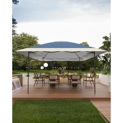 12x12 Pop Up Gazebo Outdoor Canopy Shelter with 4 Stanbags