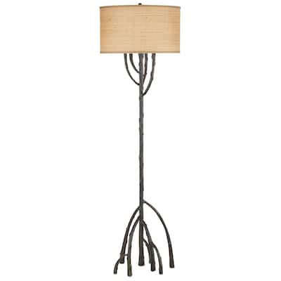 Currey & Company Mangrove Bronze Floor Lamp - 67.5"h x 20"dia.
