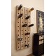preview thumbnail 18 of 32, Brown Wood Rustic Farmhouse Wall Peg Wine Rack 21x4x57