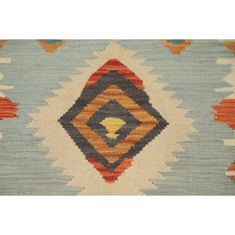 Hand Woven Southwestern Wool Multi-Colored Geometric Area Rug - 8' 0'' X 5' 0''