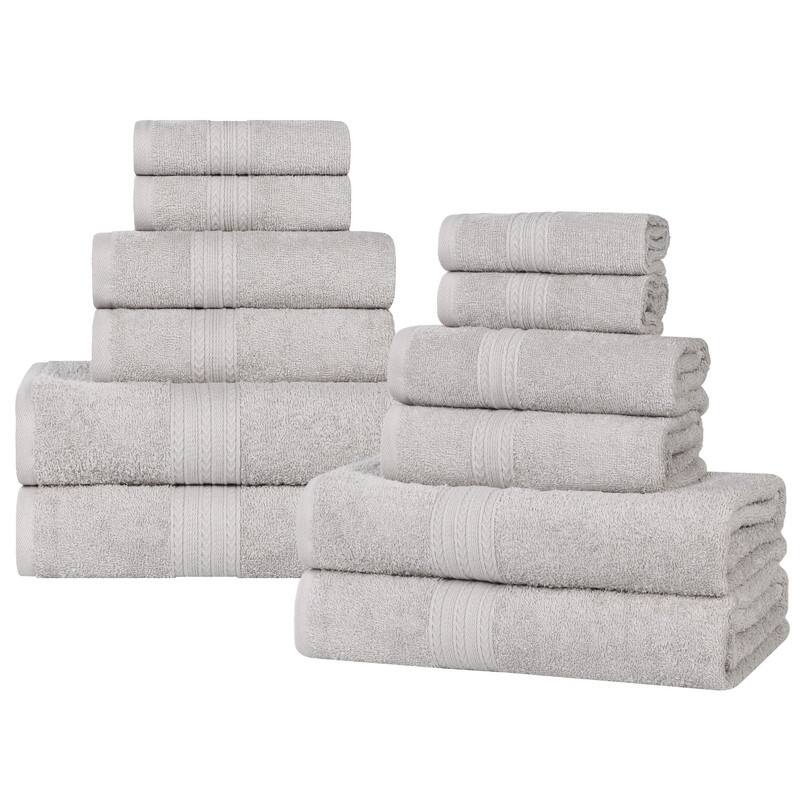 Superior Eco-Friendly Sustainable Cotton 12-Piece Bathroom Towel Set