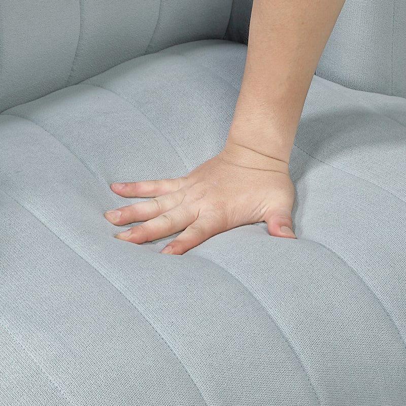 Bay 27.5" Textured Swivel Chair - Channel Tufted Barrel Back