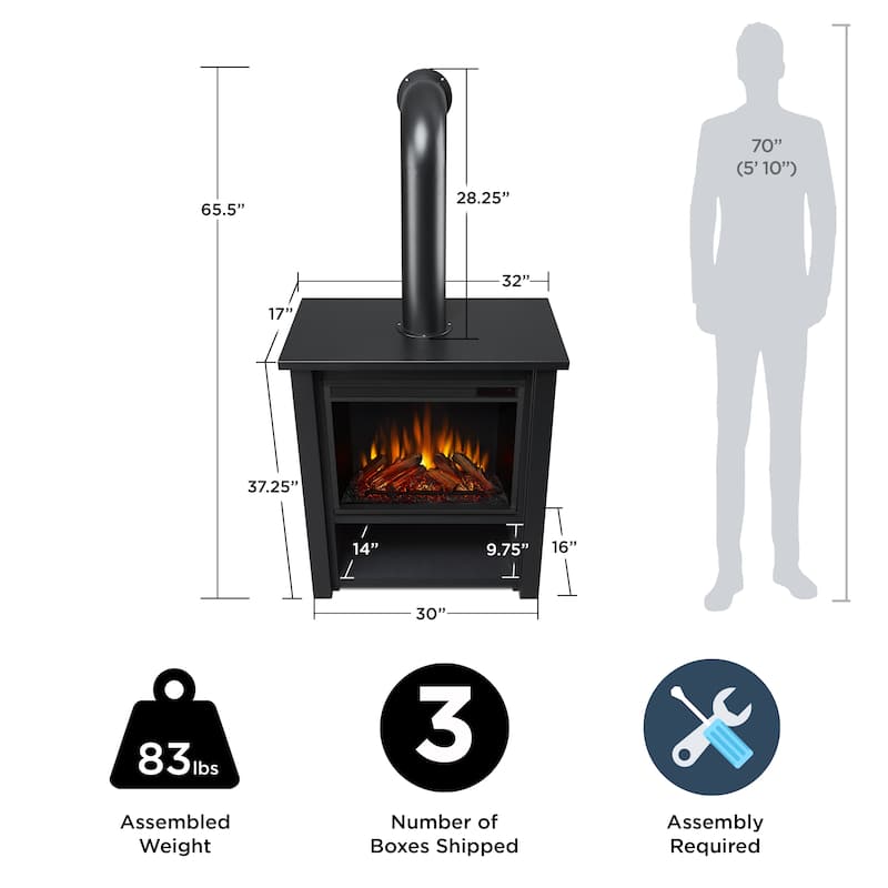 Hollis 32" Electric Fireplace by Real Flame