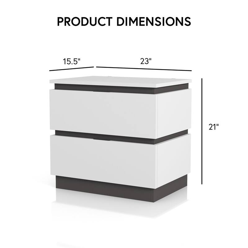 Conjira Modern White Wood 5-Piece Storage Platform Bedroom Set with USBs by Furniture of America