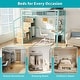 preview thumbnail 7 of 11, Full Loft Bed with Teens Desk,4 Cabinets,Staircase and USB