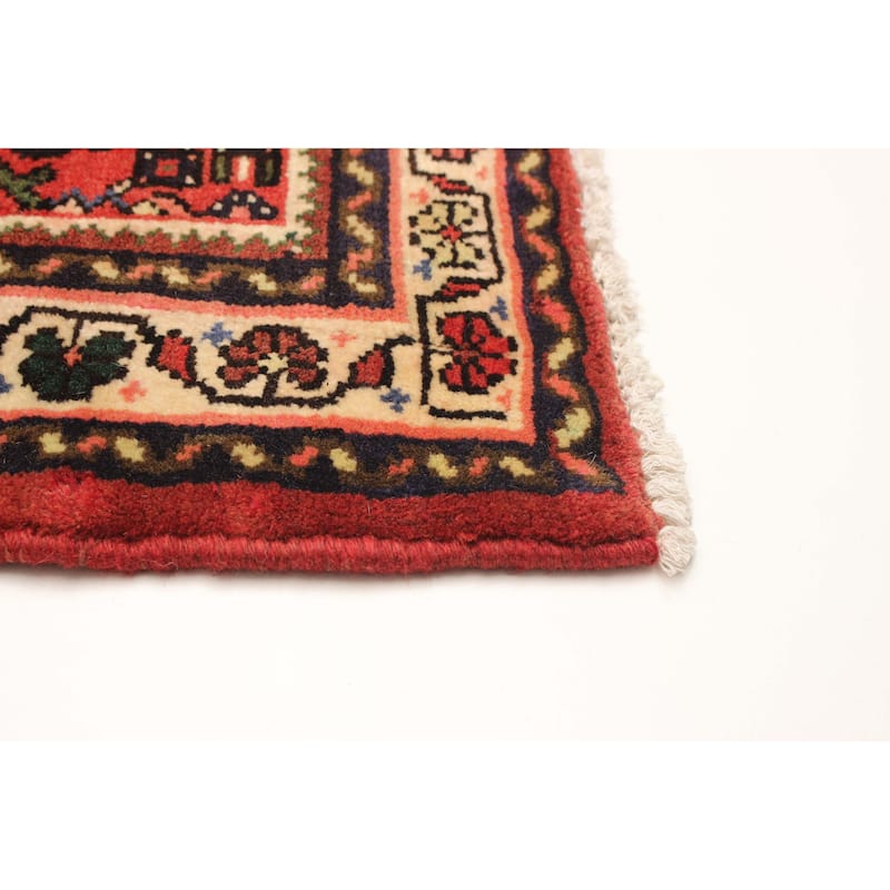 ECARPETGALLERY Hand-knotted Andelz Red Wool Rug - 2' 7" x 9' 4"