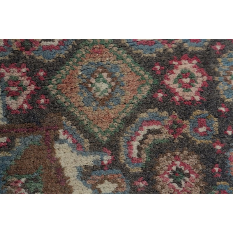 Hand Knotted Oriental 100% Wool Carpet Traditional Medallion Brown Tabriz Area Rug - 9' 2'' X 6' 4''