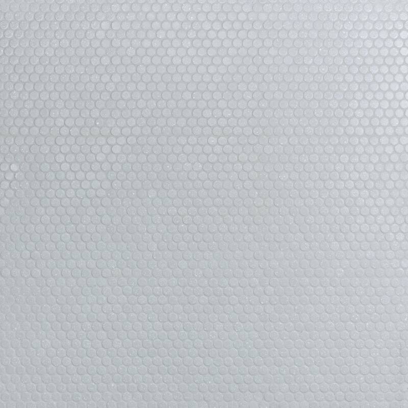 Merola Tile Hudson Penny Round Crystalline Grey 11-7/8" x 12-5/8" Porcelain Floor and Wall Tile