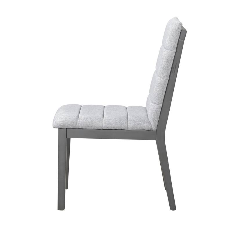Oak Gray Finish & Tufted Upholstery Modern Dining Chairs Set of 2 - Sleek Comfort for Every Space