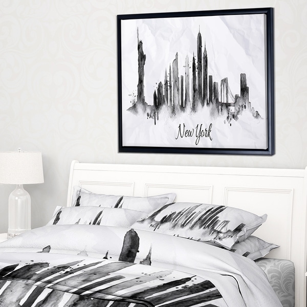 Designart Silhouette Ink New York Cityscape Throw Blanket On Sale Overstock 20910248 71 In X 59 In