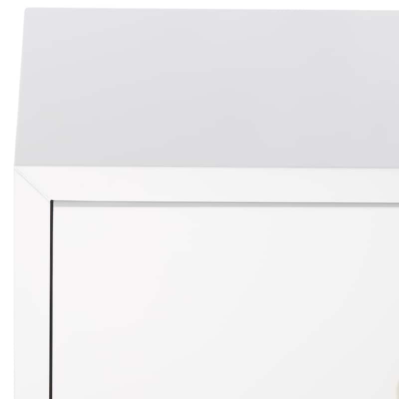 SAFAVIEH Couture Kristien White/ Gold Lacquer Chest - 24Wx18Dx26H