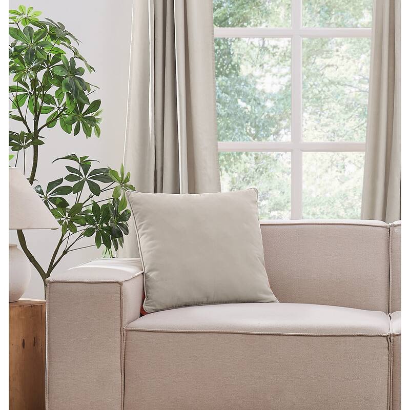 Brooklyn Loom Matte Cotton Velvet Decorative Pillow