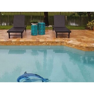 Dandelion Outdoor 12-inch &14-inch 2-piece Floral Side Table Set by Christopher Knight Home