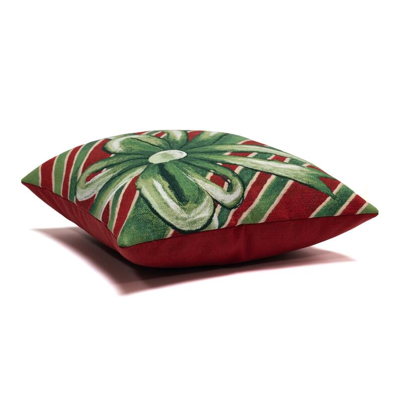 Liora Manne Visions III Gift Box Indoor/Outdoor Pillow Green 20" Square