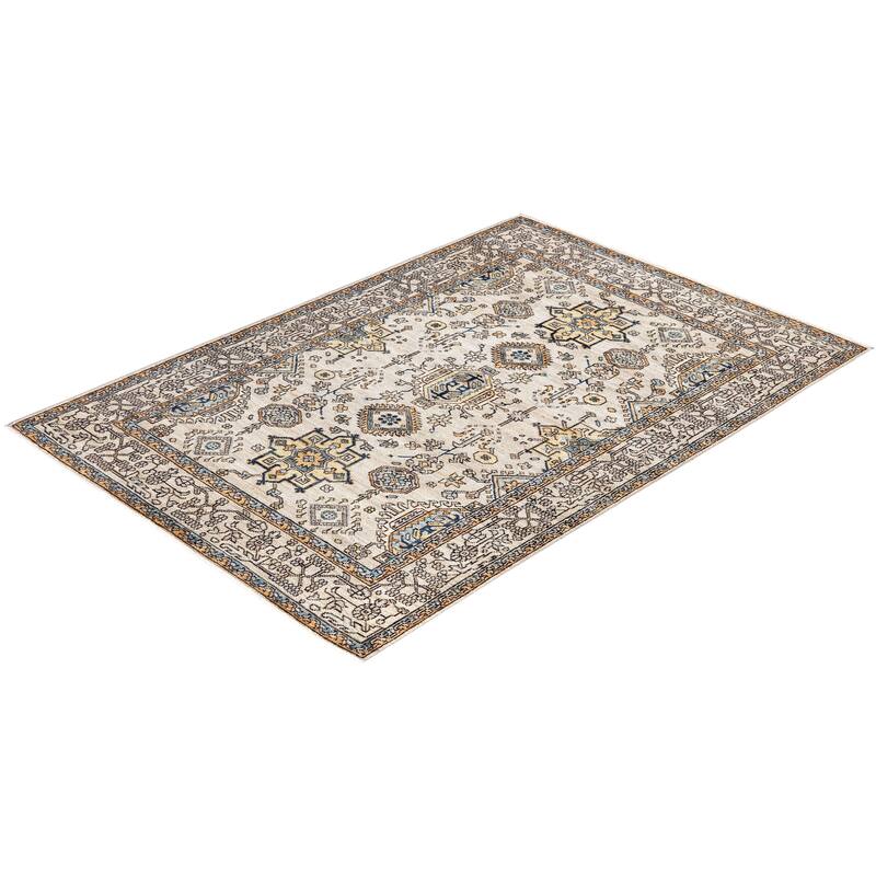 Serapi One-of-a-Kind Hand-Knotted Area Rug - Gray - 4' 0" x 5' 9"