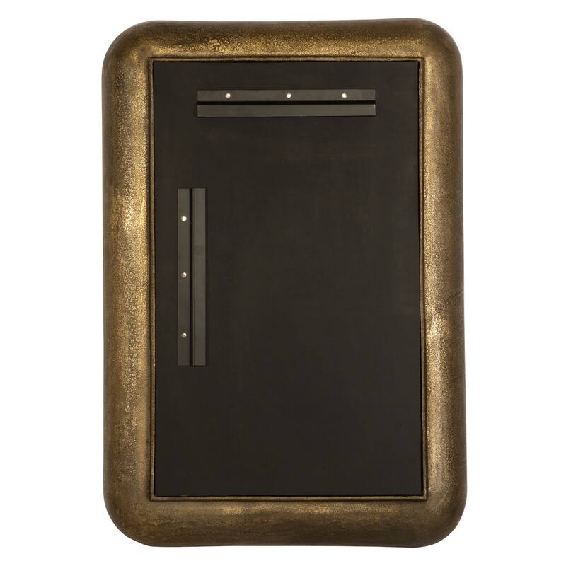 Framed Rectangular Wall Mirror - 42.5" - Antique Brass Finish