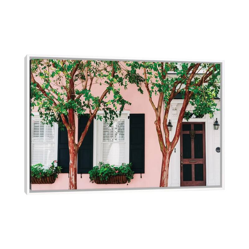 iCanvas "Charleston Pink XV" by Bethany Young Framed Canvas Print - White - 18x26