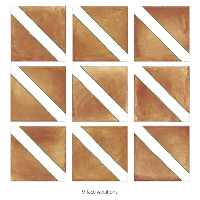 Merola Tile Sentier des Ocres Treillis Green 7-7/8" x 7-7/8" Porcelain Floor and Wall Tile