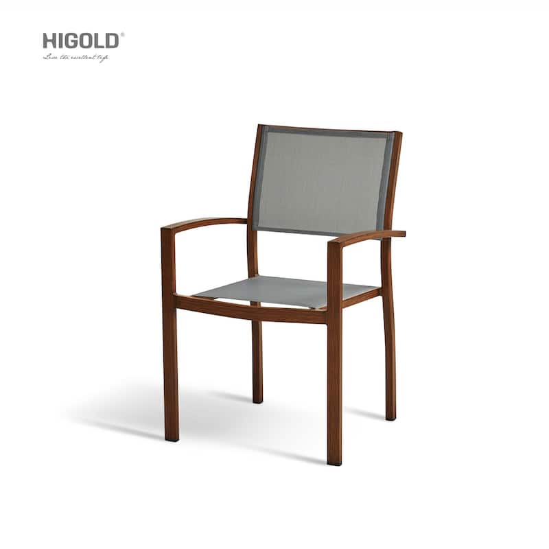 HIGOLD Carlo Extendable Outdoor Dining Set for 8 Persons, with Umbrella Hole