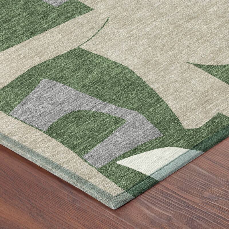 Machine Washable Indoor/ Outdoor Modern Crestone Chantille Rug