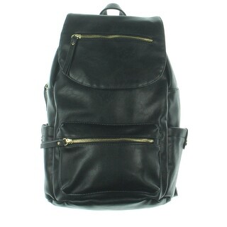 madden girl black leather backpack