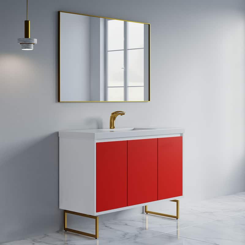 Kennan 48" Single Bathroom Vanity Set with Rectangle Legs