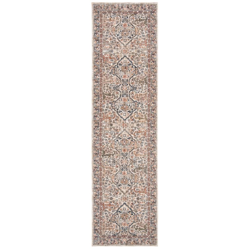 Lauren Ralph Lauren Celia Traditional Oriental Area Rug - 2'2" x 10' Runner - Light Blue