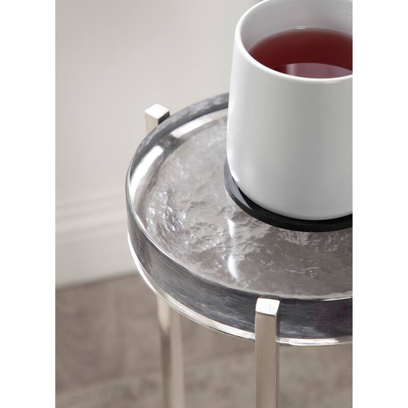 Kate and Laurel Aguilar Glam Drink Table - 9x9x23