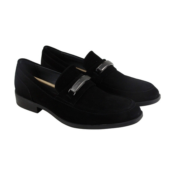 Shop Calvin Klein Dougie Oily Mens Black Suede Casual ...