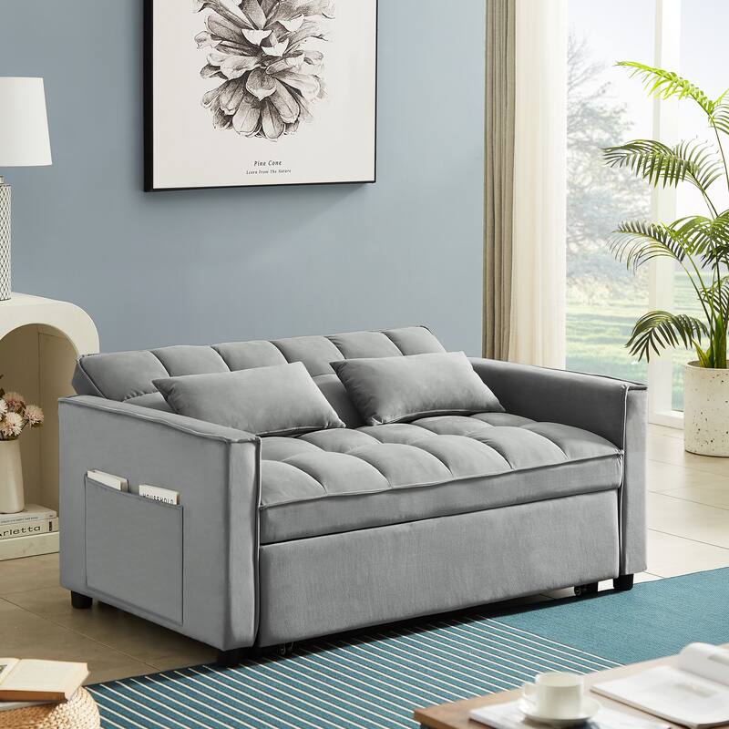 Grey Recliner Loveseat with PullOut Sleeper Sofa Bed Bath & Beyond