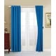 preview thumbnail 60 of 99, 4 Piece Grommet Darkening Blackout Window Panel Curtain Set 63 Inches - Snorkel Blue