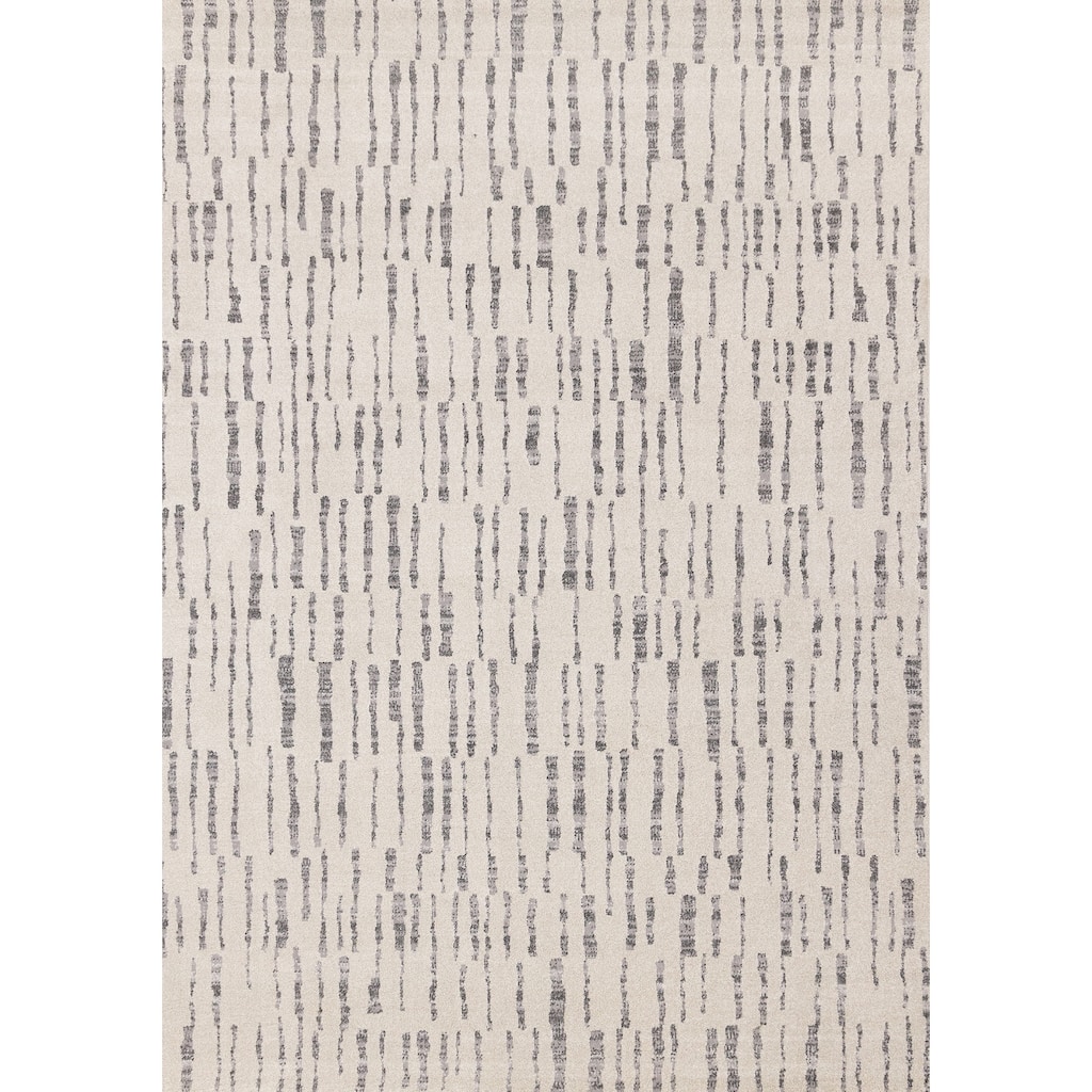 Grey Broken Stripes High Traffic Rug