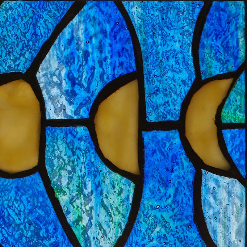 Moon Phases River of Goods Stained Glass Window Panel - 14" x 0.25" x 5"