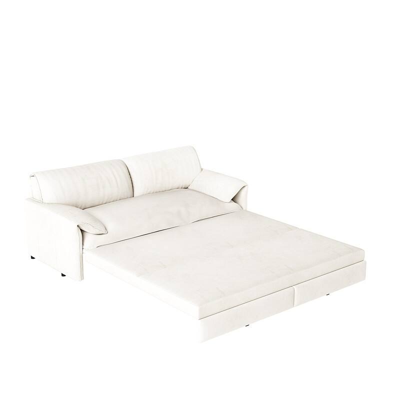 66" Queen Pull Out Sofa Bed, 3-in-1 Convertible Sleeper Sofa with Side Storage