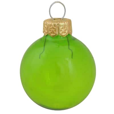 Matte Finish Glass Christmas Ball Ornaments 4.75" (120Mm) Green 4Ct