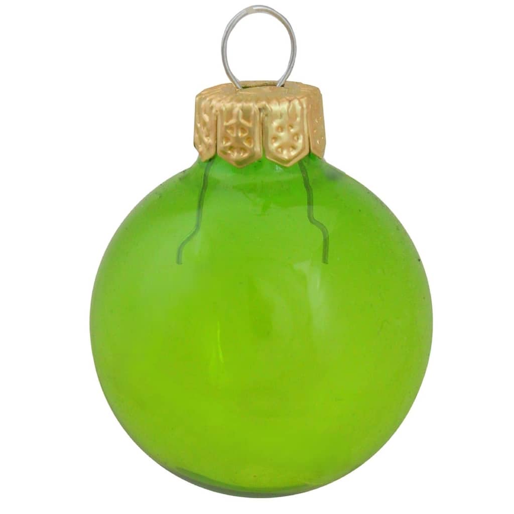 Matte Finish Glass Christmas Ball Ornaments 4.75" (120Mm) Green 4Ct
