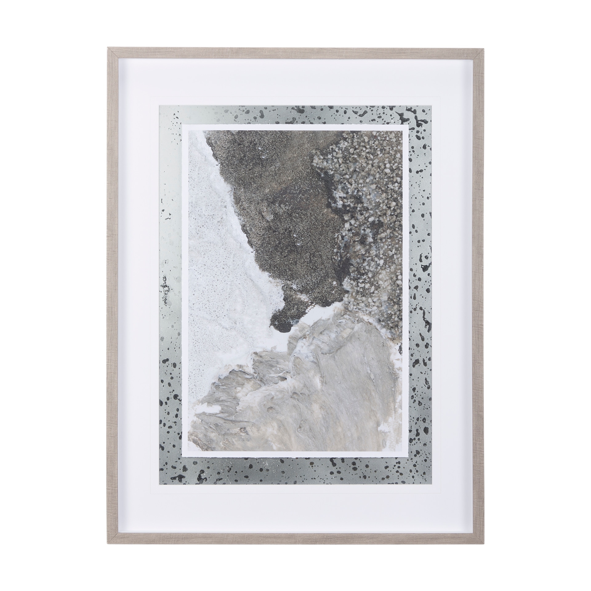 Mudslide I by Mercana Studio a Hand Embellished Textured Framed Art Print Matted under Glass