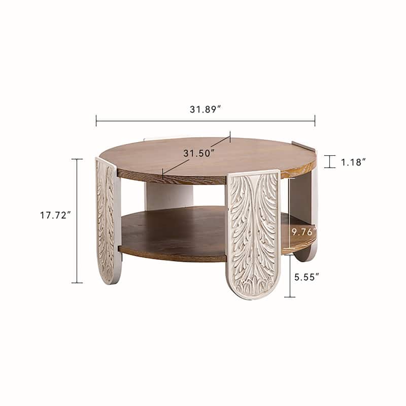 Carved Wooden Coffee Table