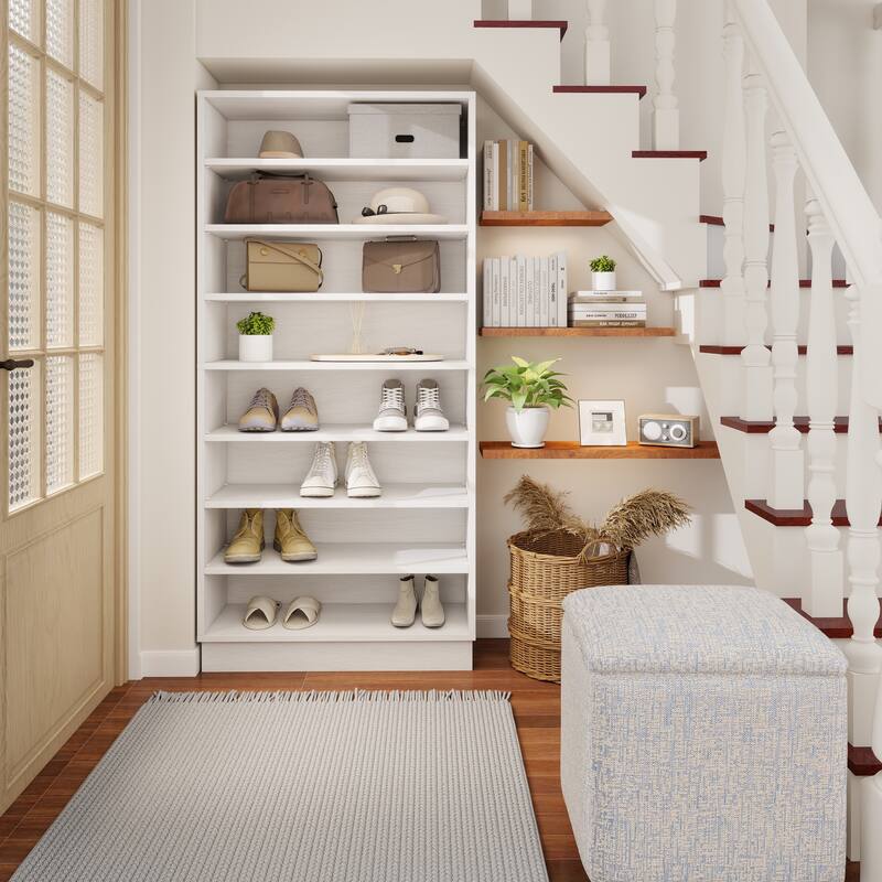 40 Pair Shoe Cabinet with Adjustable Shelves, Large Shoe Storage Rack for Closets, Mudrooms, Entryways