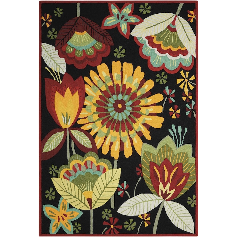 Nourison Fantasy Abstract Wildflower Floral Area Rug