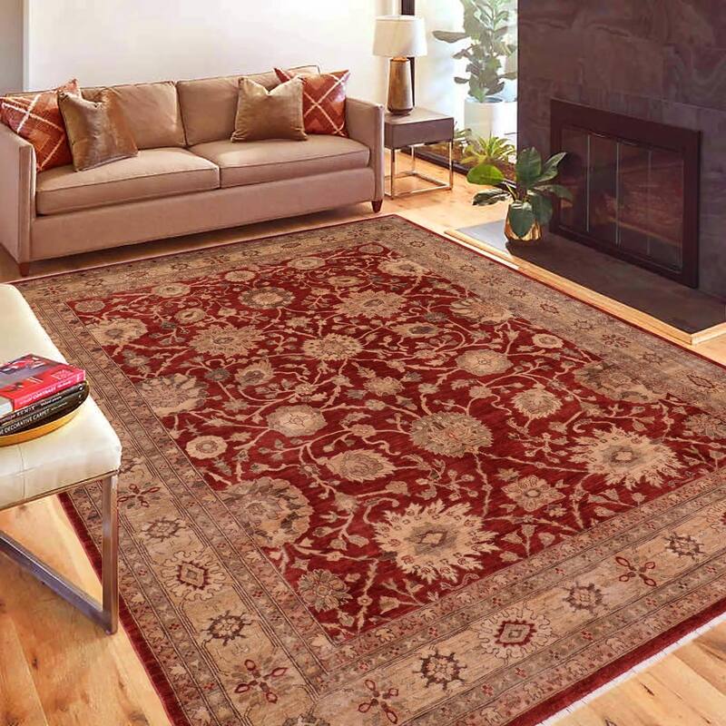 Bohemian Ziegler Shelley Rust/Tan Wool Rug - 9'2'' x 12'0''