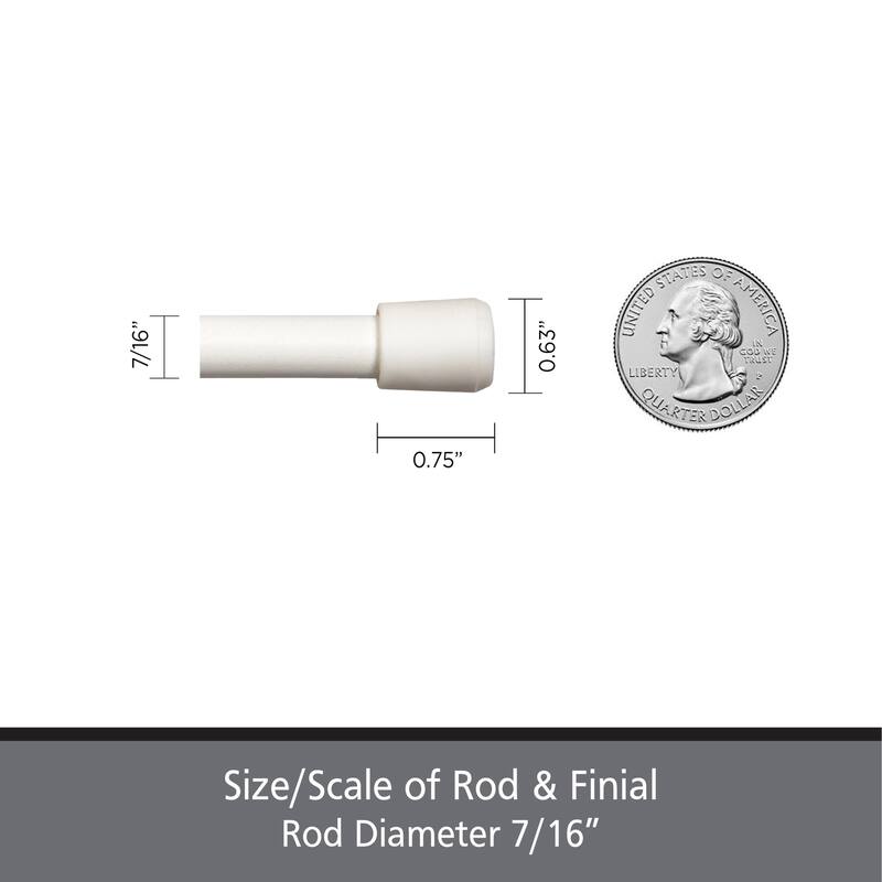 Kenney Fast Fit No Tools 7/16" Spring Tension Rod, 4-Pack