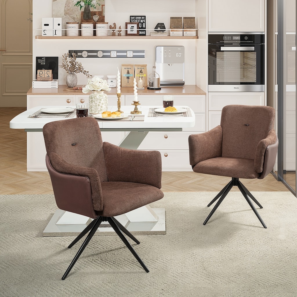 360° Swivel Home Office Desk Chairs Set of 2