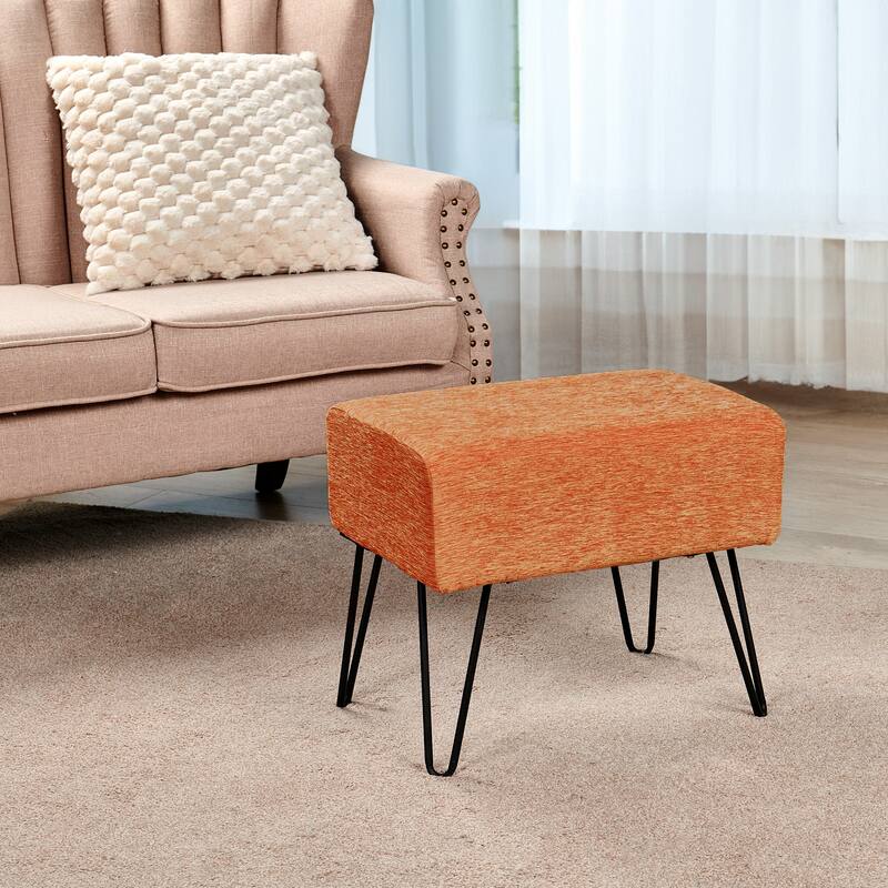 Jacquard Chenille Ottoman
