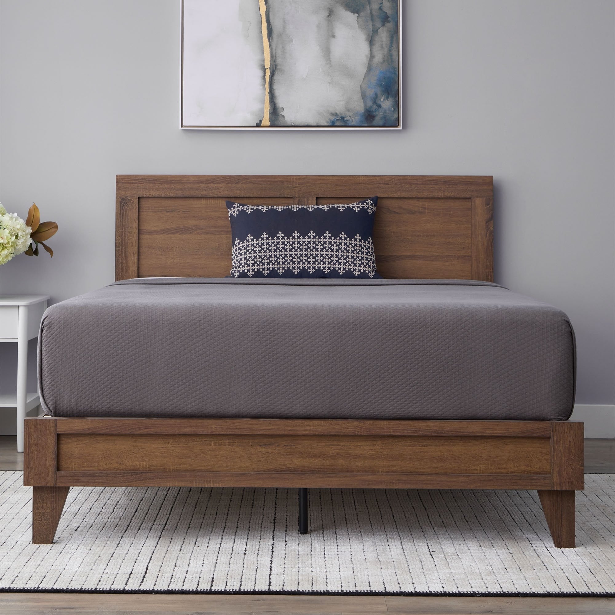 Solid panel platform bed sale